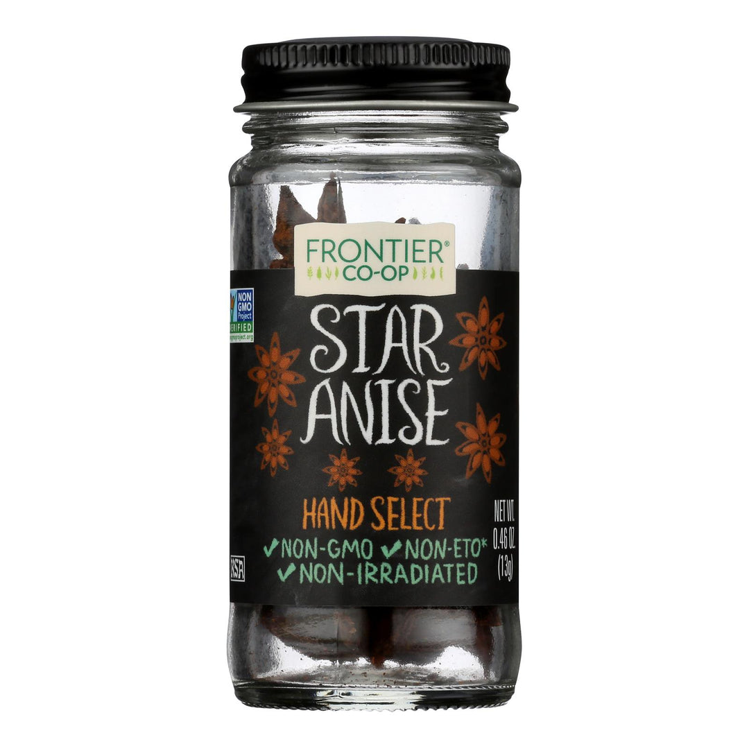 Frontier Natural Products Coop - Star Anise Hand Select - 1 Each -.46 Oz - Maras Green
